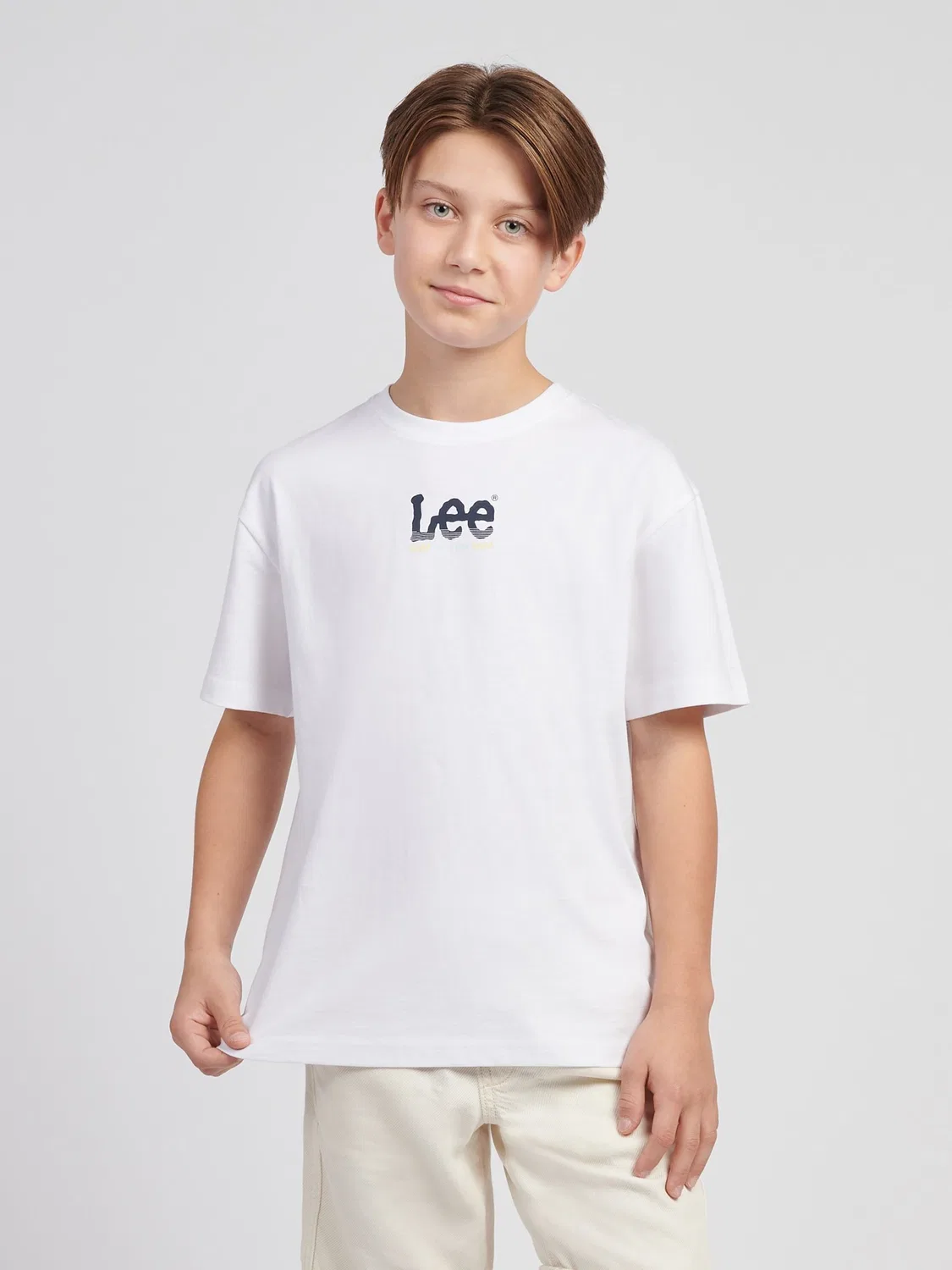 Футболка с волновым принтом Lee, белый