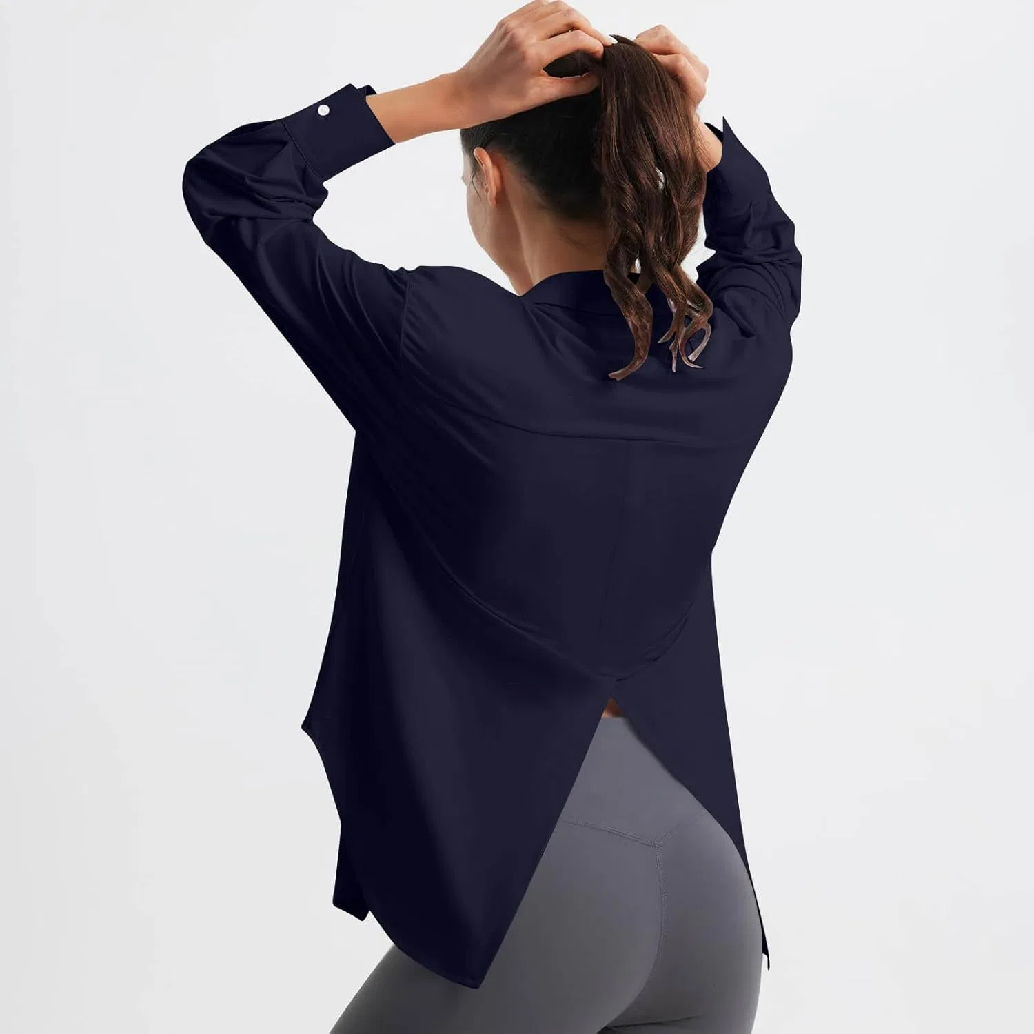 Женская футболка с защитой UPF 50+ Safari Sun Shirt, Navy — фото 4