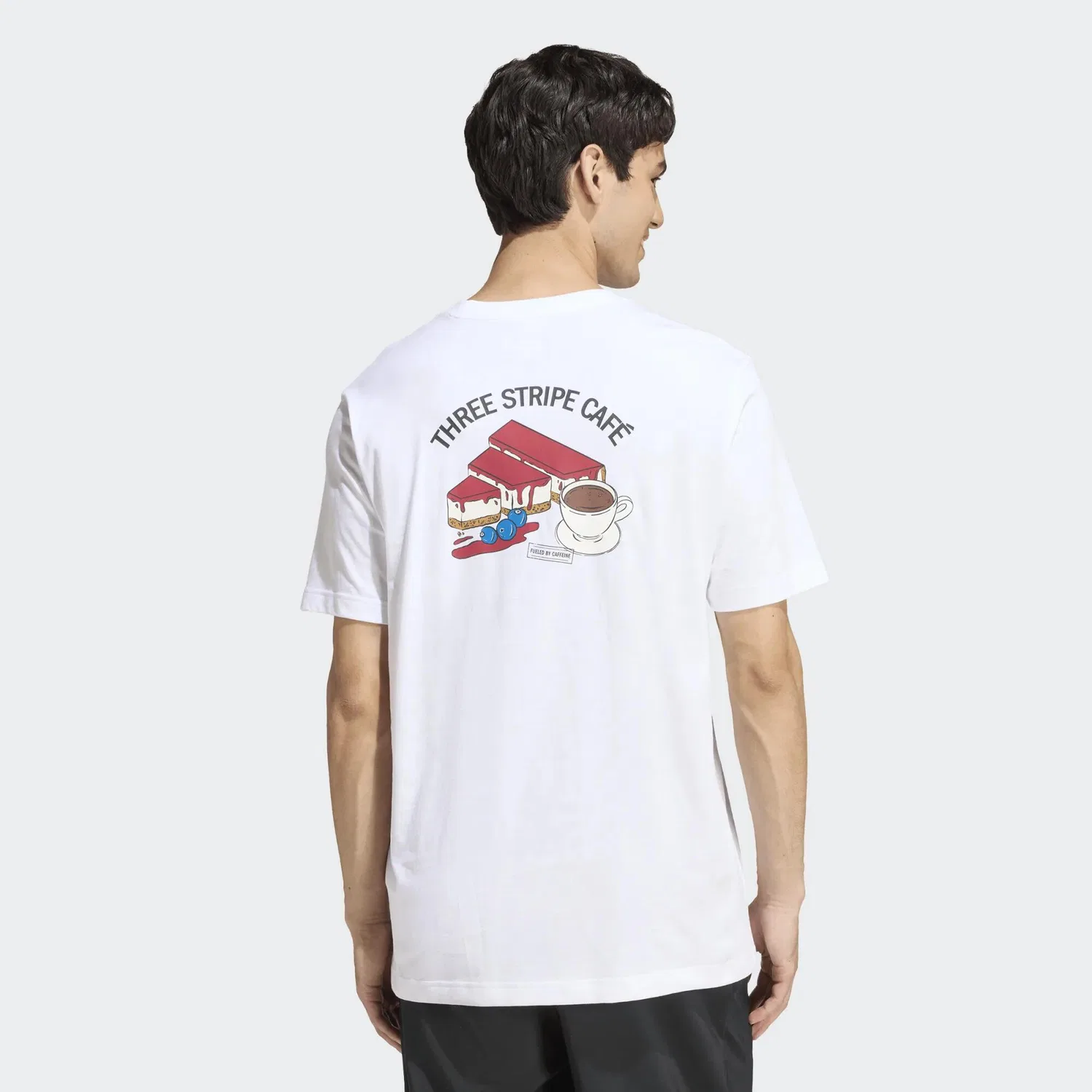 Мужская футболка с принтом Adidas, Weiß — фото 4