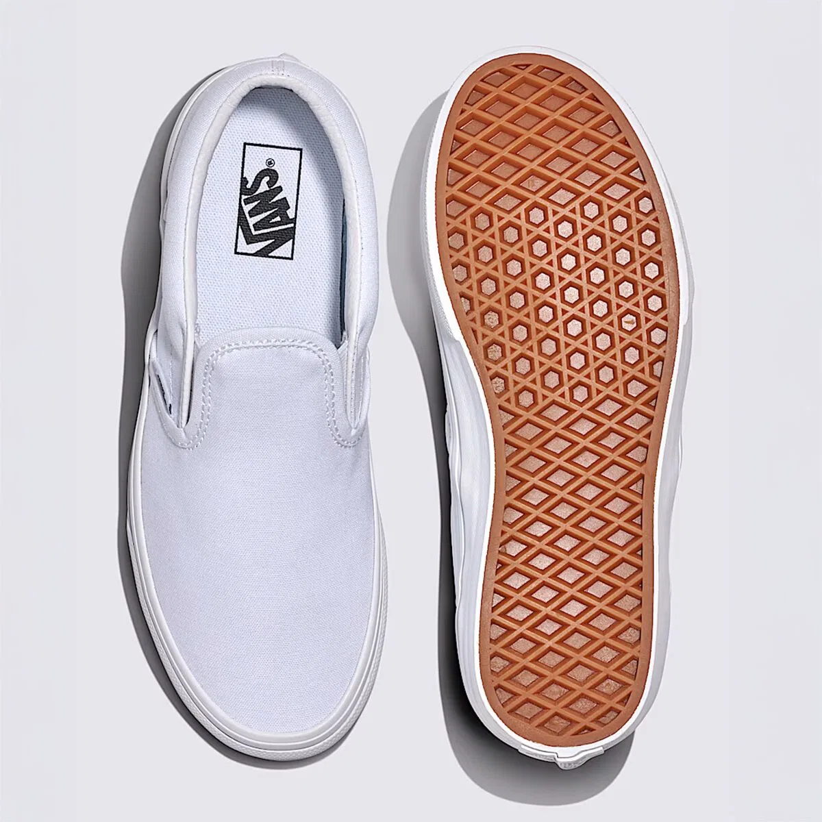 Детские кеды без шнуровки Vans, True White — фото 4