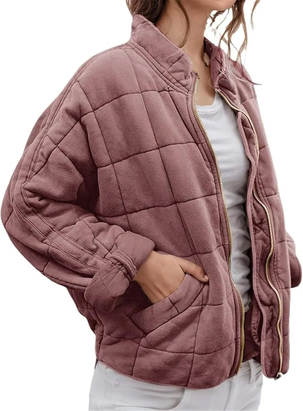 Женская куртка стеганая с длинным рукавом, Rosa — фото 3