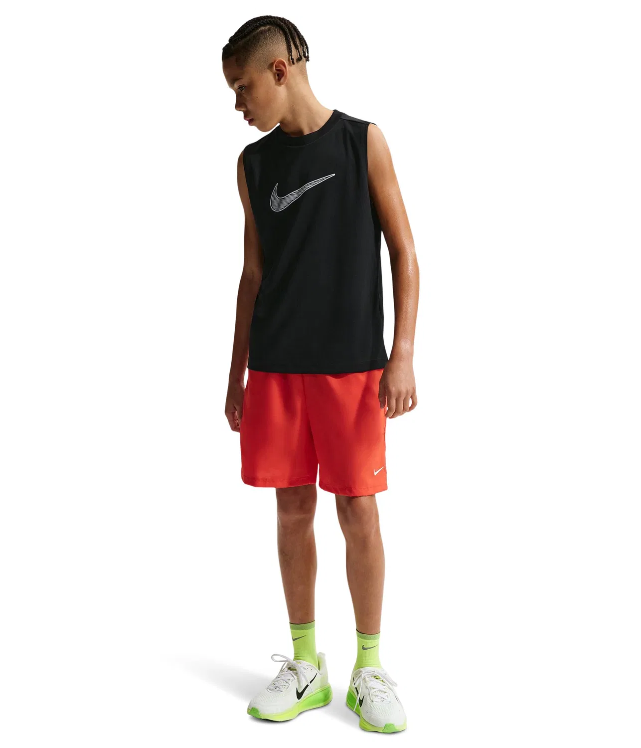 Спортивный топ без рукавов Multi Dri-FIT Sleeveless Top (для маленьких и больших детей) Nike Kids, Black