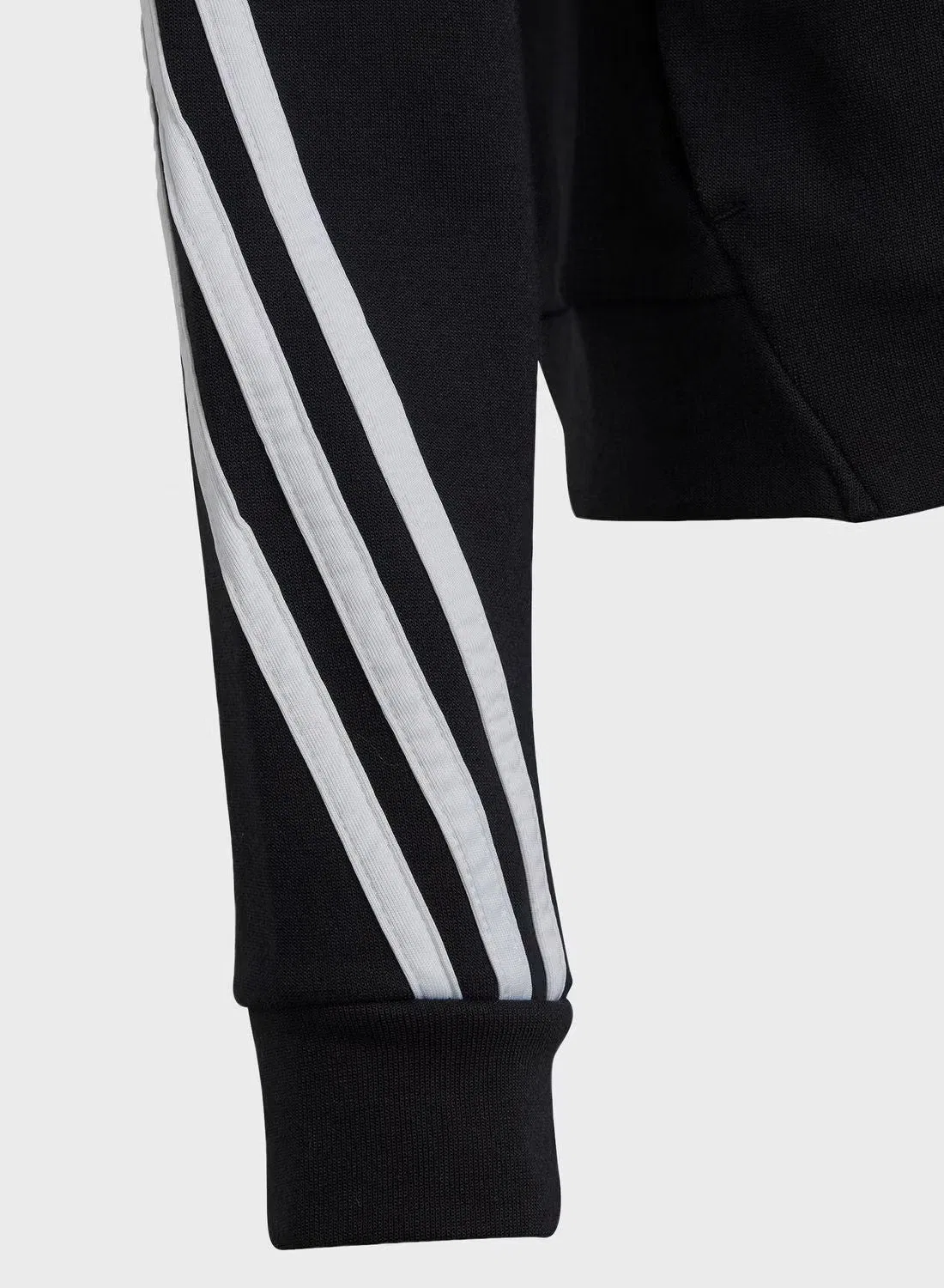 Худи с длинным рукавом на молнии 3-Stripes Adidas, черный — фото 4