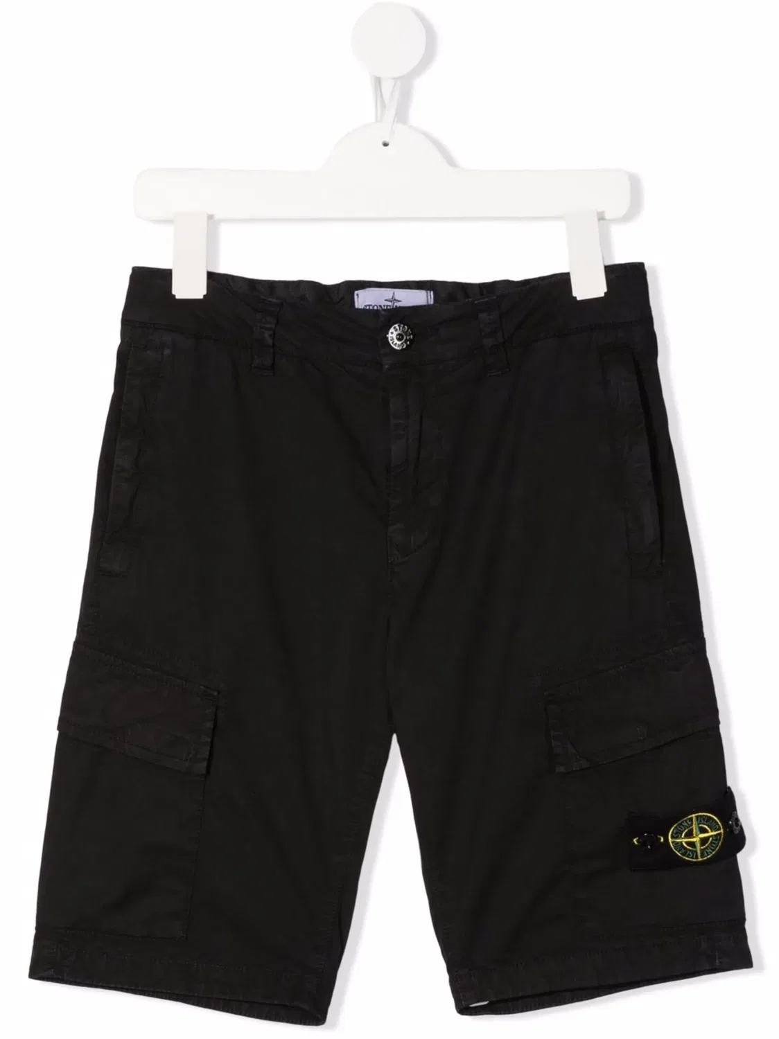 Шорты Карго с Логотипом Stone Island, черный