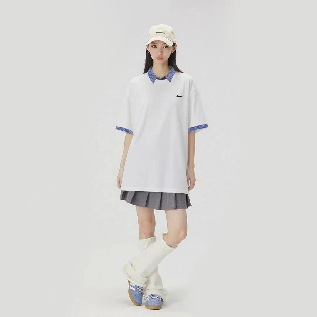 Футболка с воротником Nike Sportswear, White — фото 4