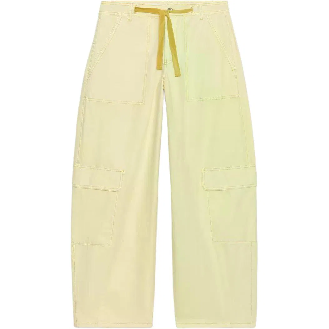 Женские брюки карго свободного кроя с широкими штанинами, Yellow, ZARA