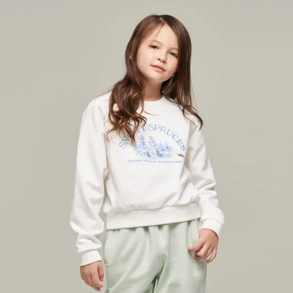 Кроп-свитшот K244Gsw910 National Geographic Kids, белый