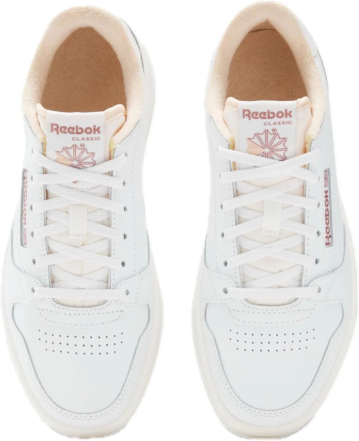 Кроссовки Reebok Unisex Phase Court Trainers, белый/розовый — фото 4