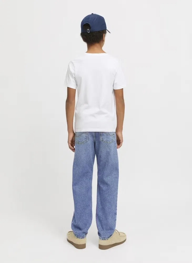 Jack & Jones Junior Джинсы свободного кроя для подростков, синий деним — фото 2