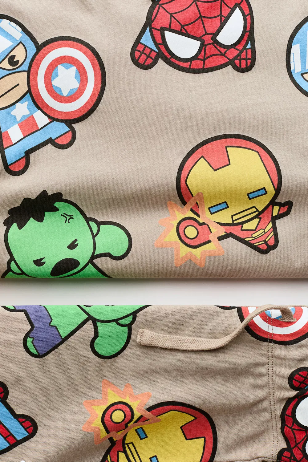 Комплект из 2 предметов с принтом H&M, Beige/Marvel Comics — фото 2