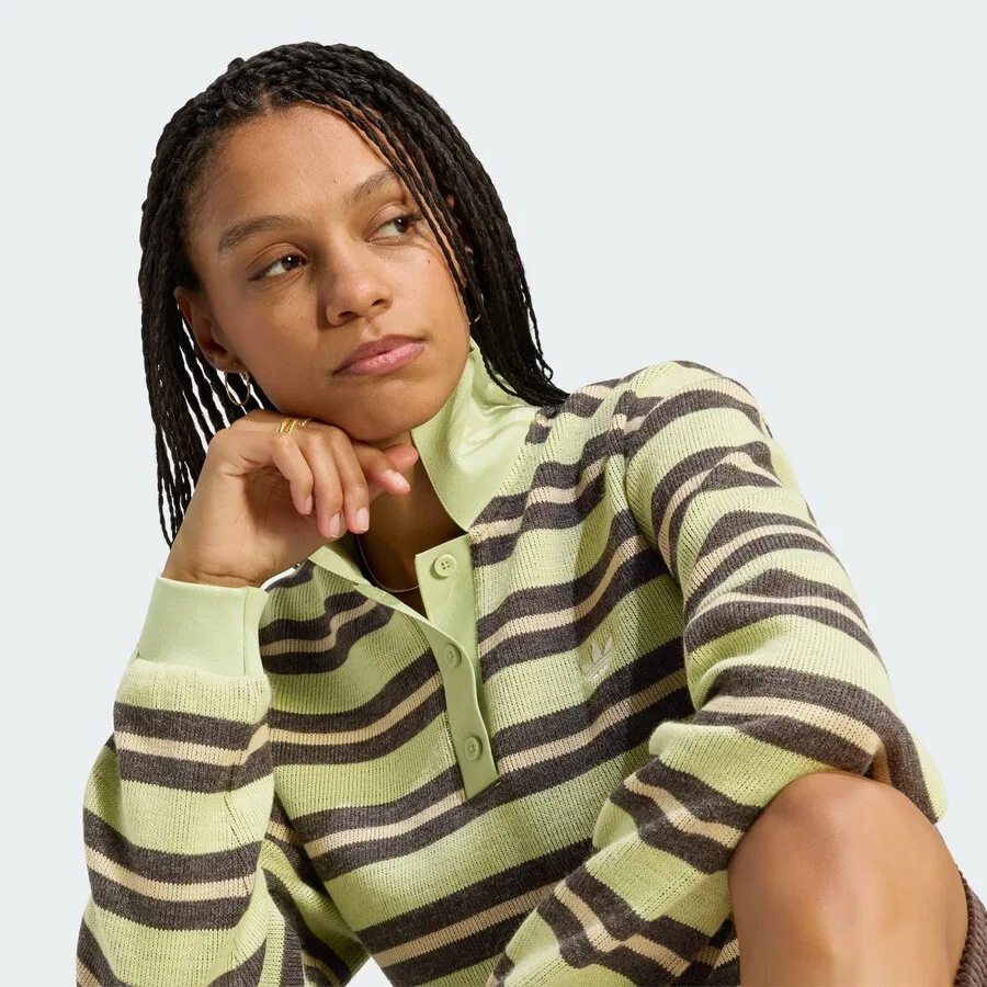 Свитер ADIDAS ORIGINALS светло-зеленого цвета — фото 3