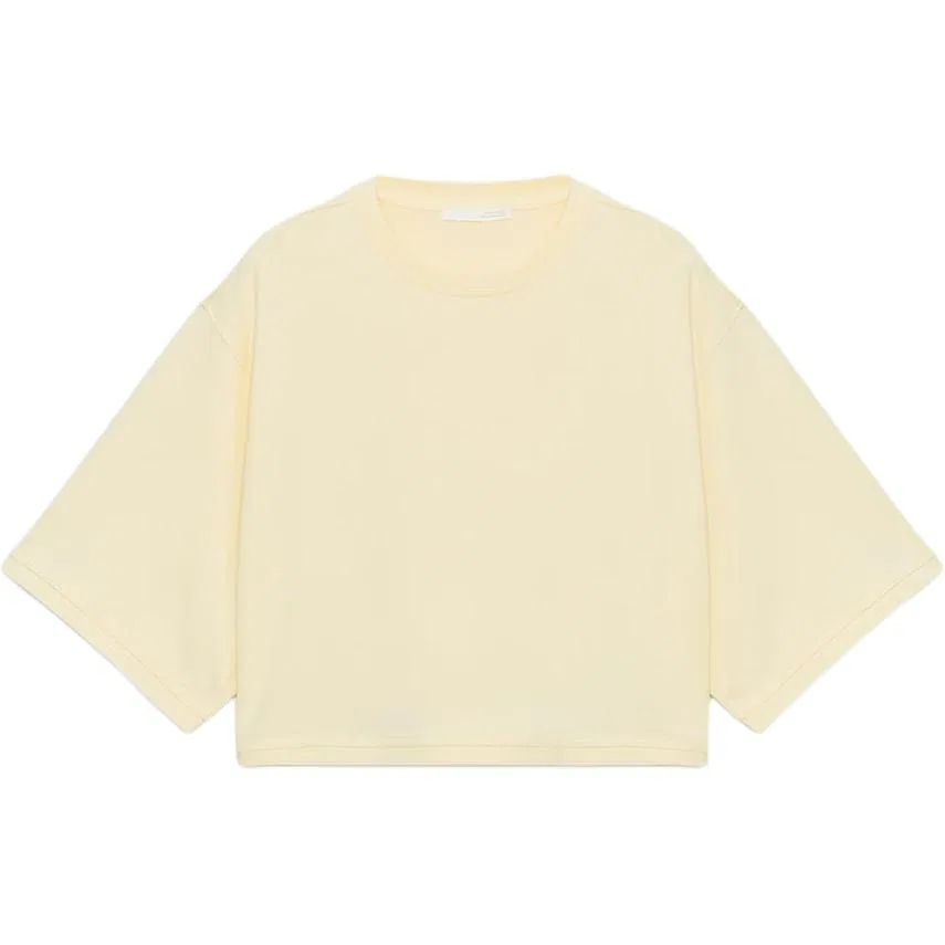 Женская футболка с круглым вырезом Yellow ZARA, Yellow