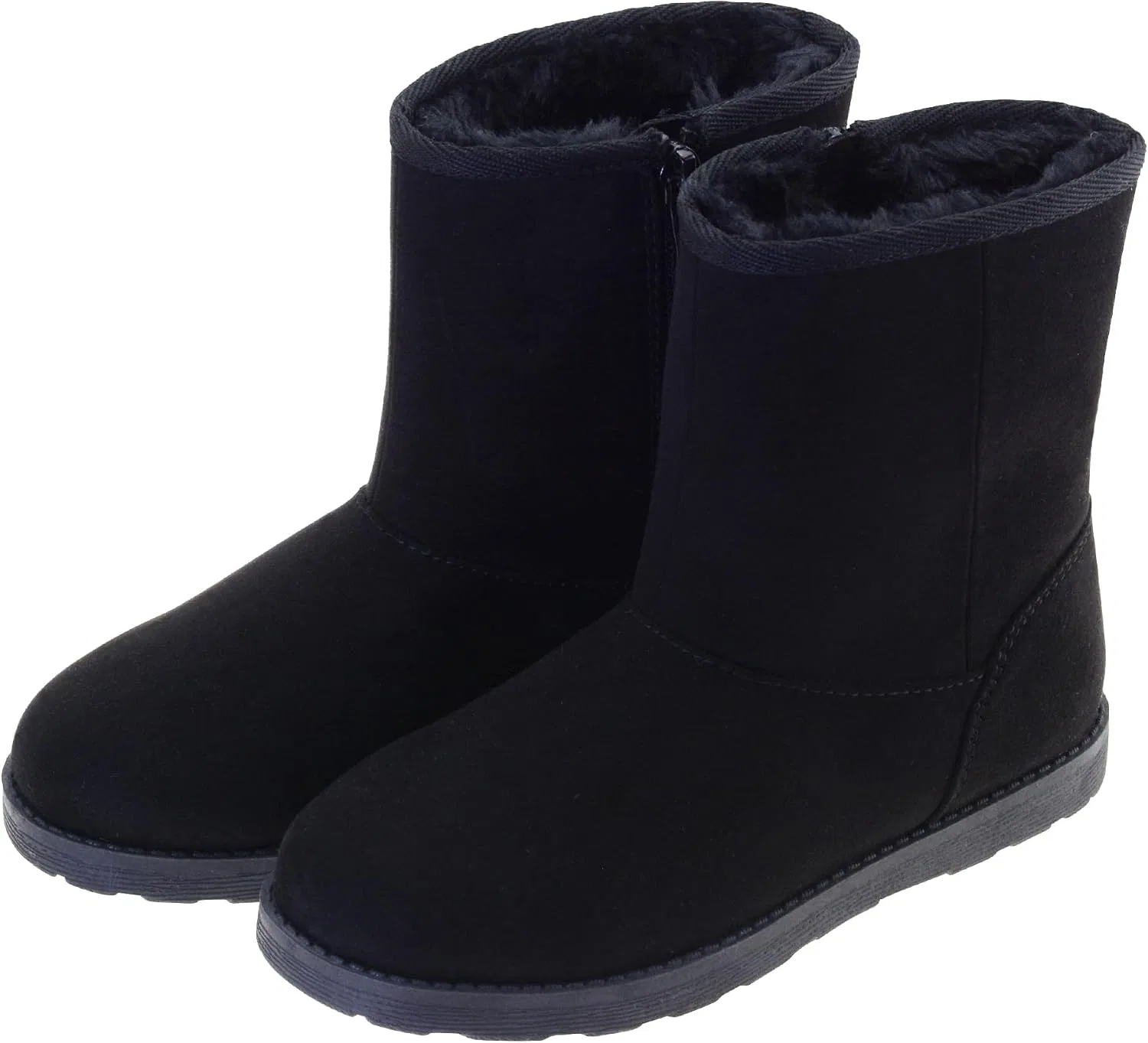 Детские зимние сапоги для девочек с искусственным мехом Vonair, Black