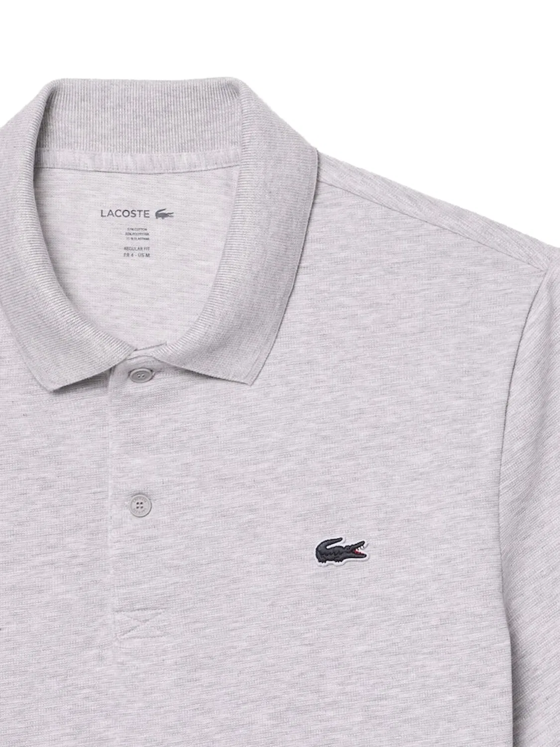 Lacoste Поло с аппликацией логотипа, серый — фото 2