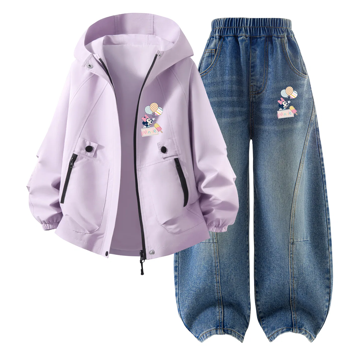 Детский спортивный комплект с капюшоном Silicone Balloons K Purple+Balloons K Denim Blue Disney, Silicone Balloons K Purple+Balloons K Denim Blue