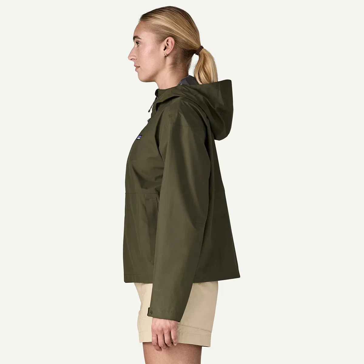 Женская дождевая куртка с капюшоном Patagonia Mesa Lane Rain Jacket, Basin Green — фото 2