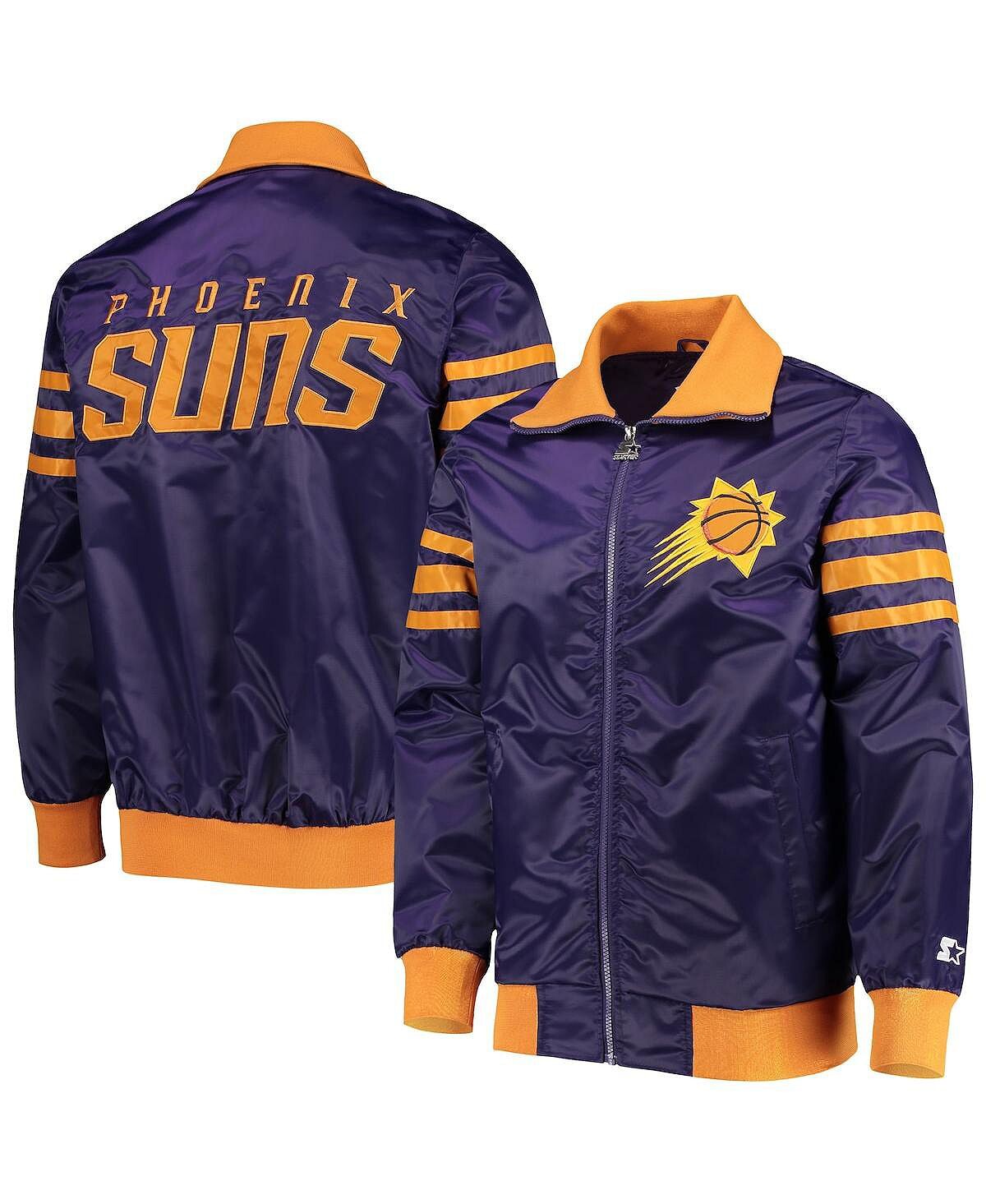 

Мужская фиолетовая университетская куртка phoenix suns the captain ii с молнией во всю длину Starter, фиолетовый