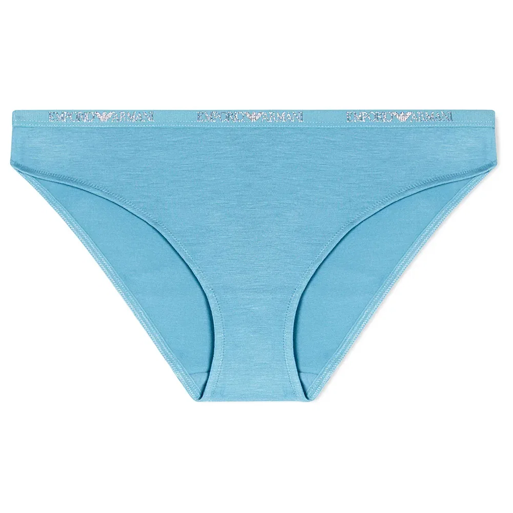 Женские трусы с логотипом Emporio armani Essential Studs, 2 шт, Blue — фото 3