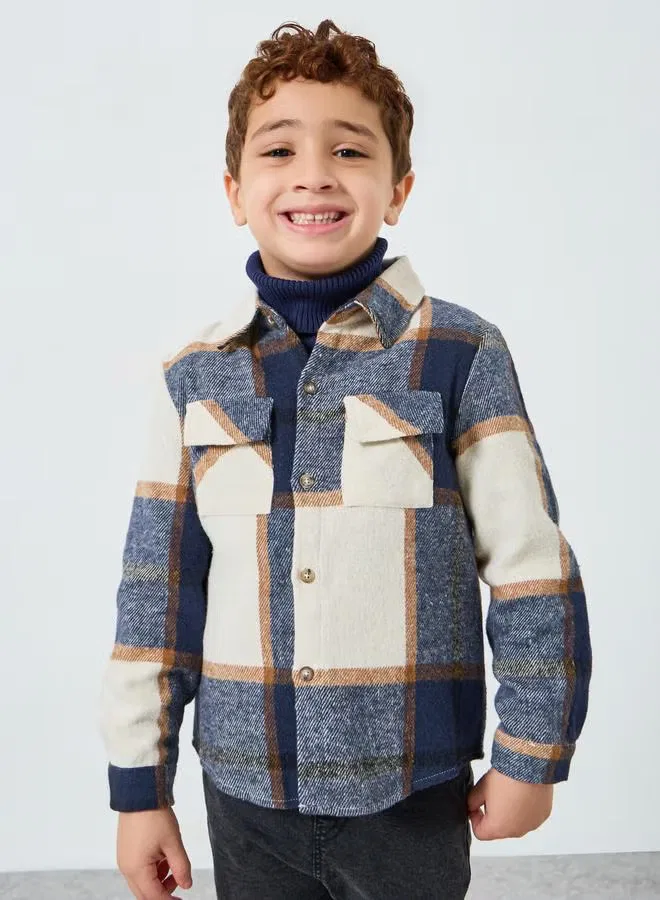 Styli Куртка в клетку для мальчиков, navy blue — фото 4