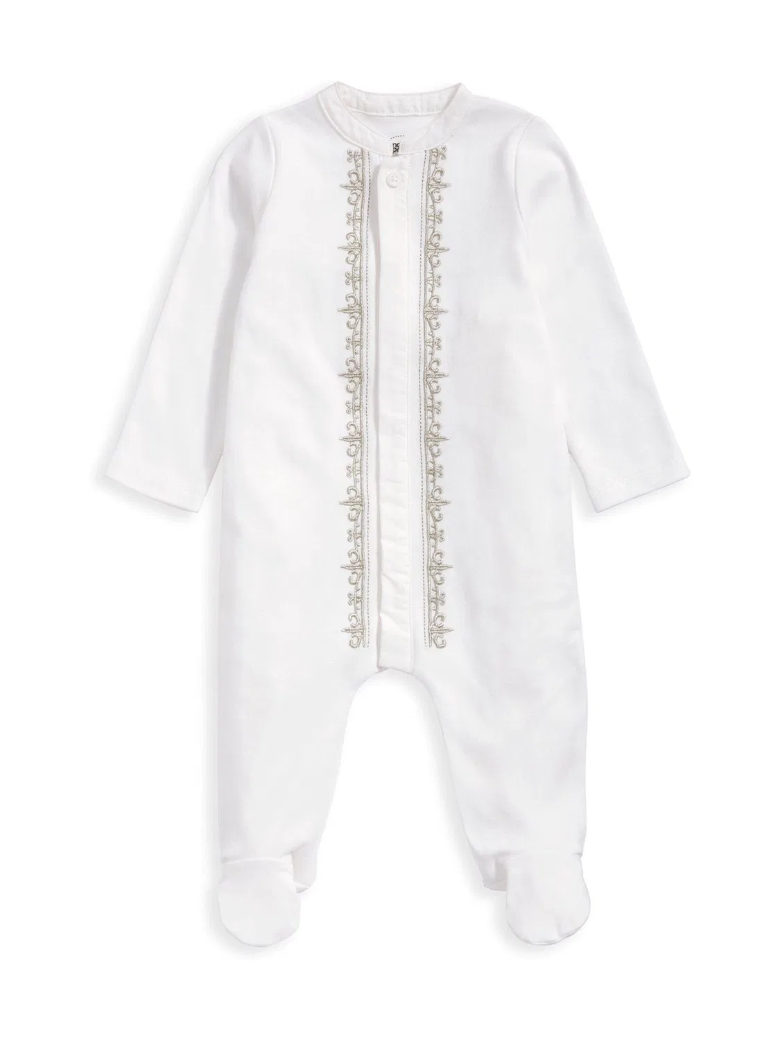 Боди с длинным рукавом Mamas & Papas White Embroidered Eid, белый — фото 2