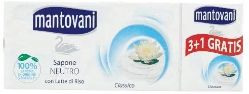 Твердое мыло, нейтральное, Mantovani, набор 48 шт. по 100 г