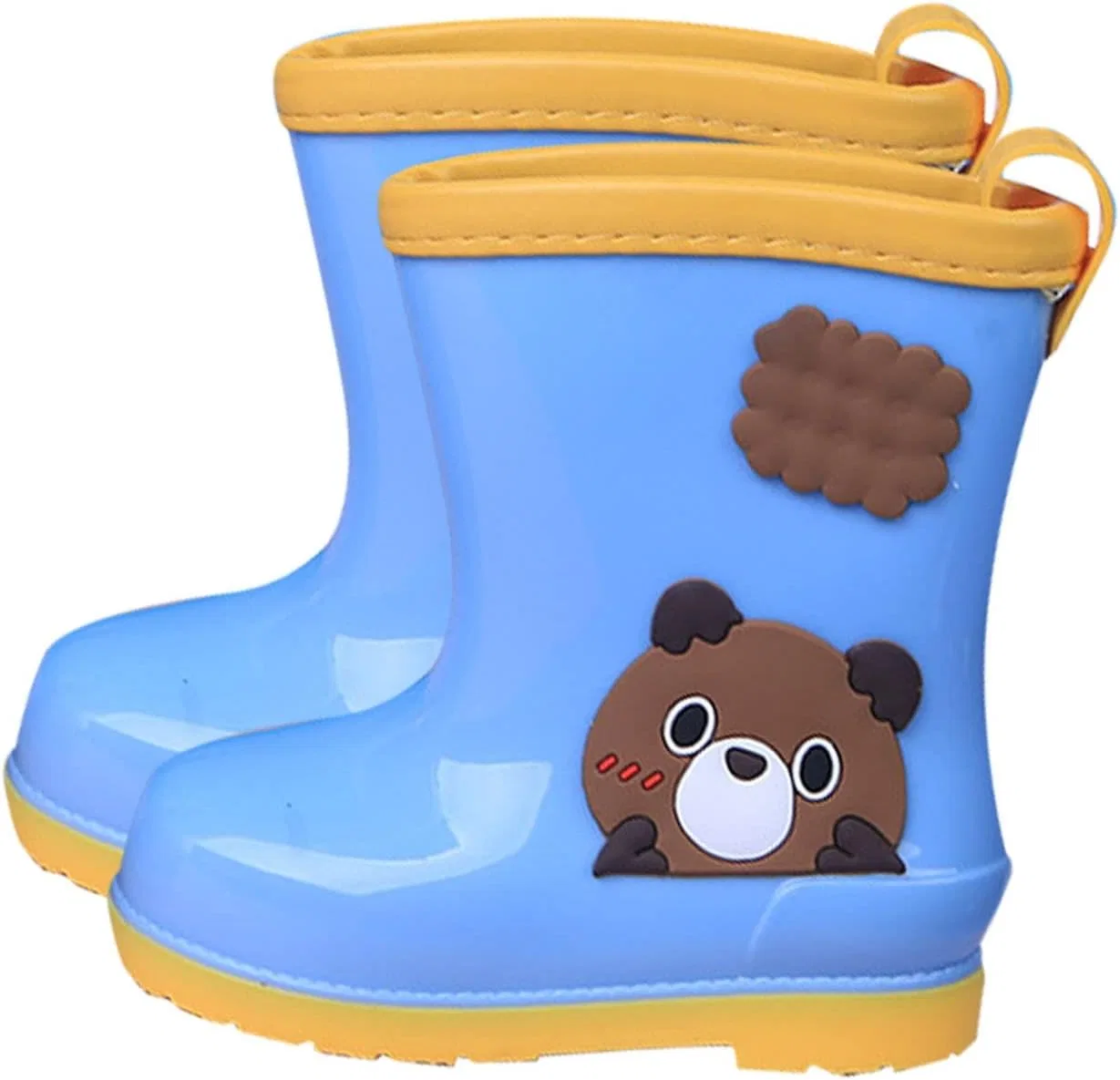 Детские сапоги дождевые с принтом Bear Rain Boots, Blue
