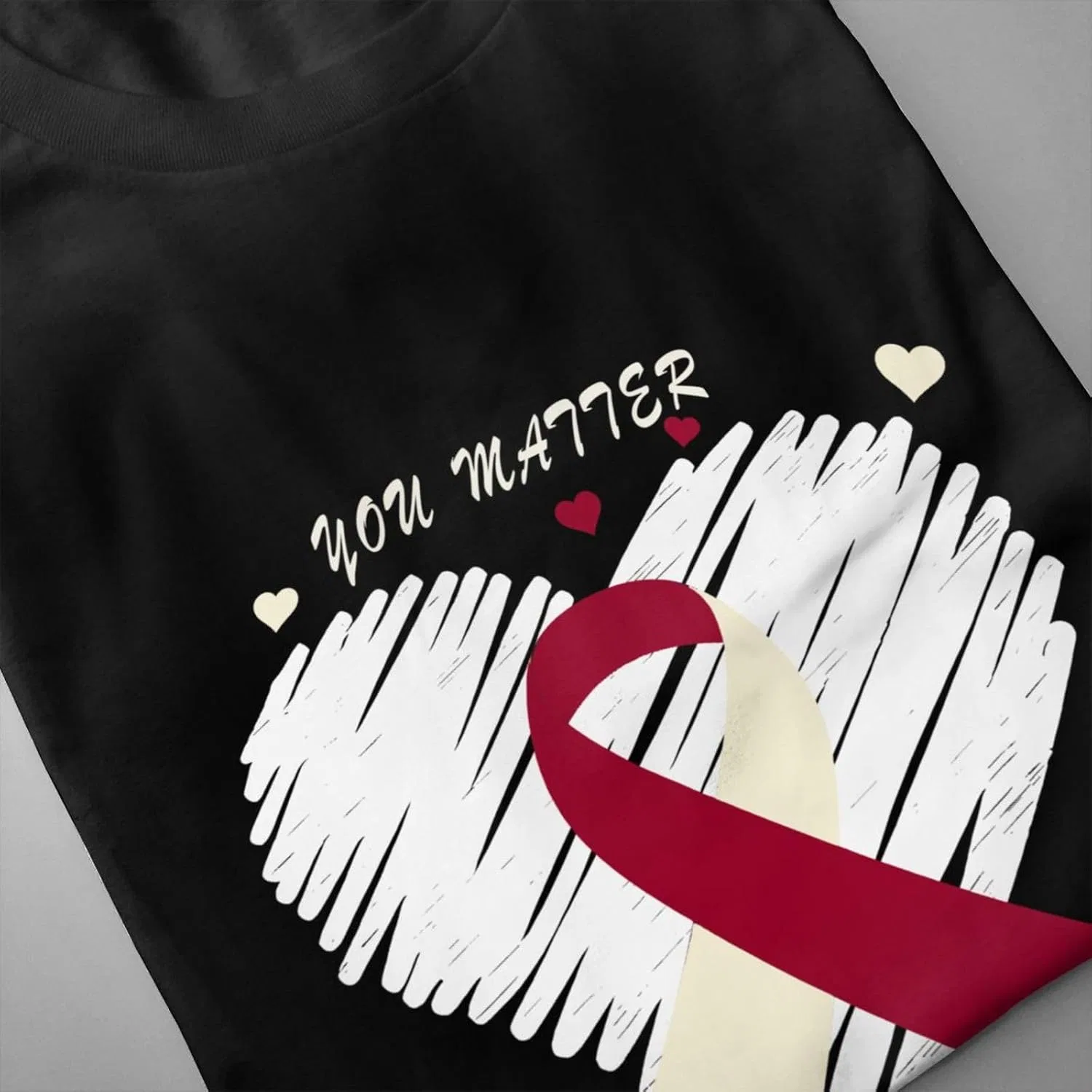 Мужская футболка с принтом Thyroid Cancer Awareness, Cotton, Head & Neck Cancer Awareness — фото 4