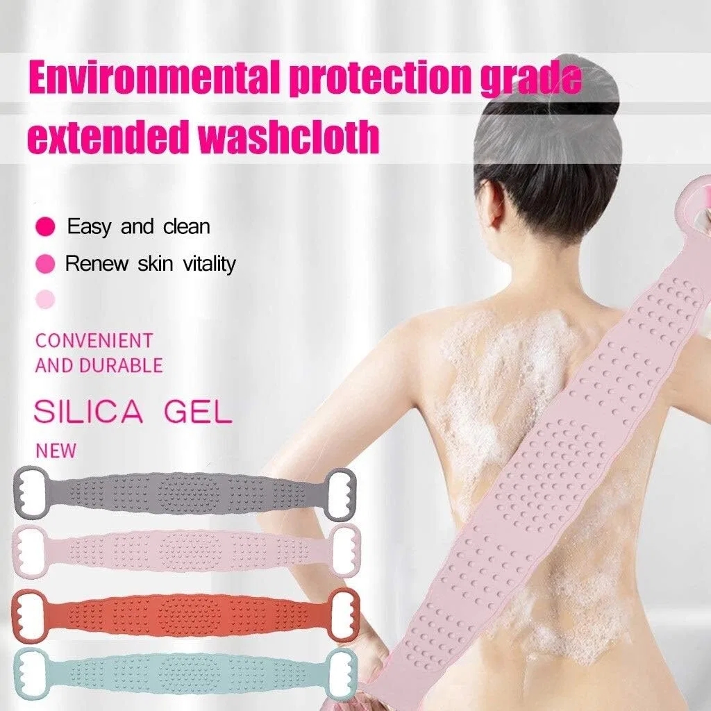 Силиконовая мочалка для тела для эксфолиации, zxb-shop, 70×11 см, A — фото 3