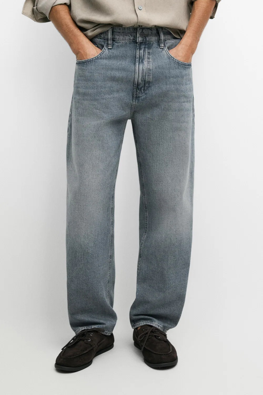 Джинсы Massimo Dutti Barrel Fit, индиго