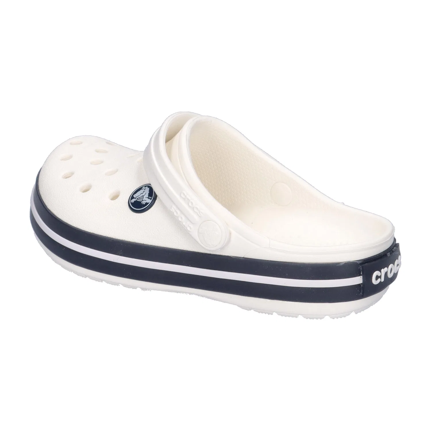 Детские сандалии с ремешком Crocband Clog K Crocs, Weiss Navyblau — фото 3