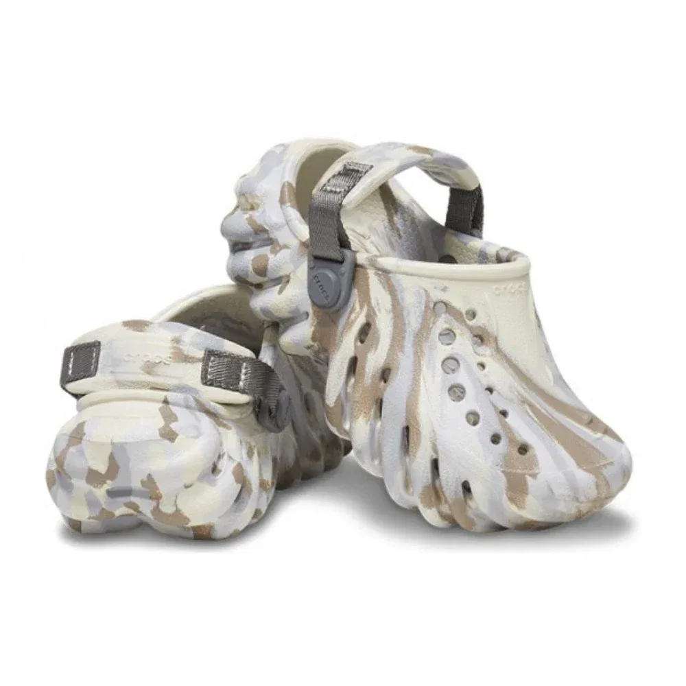 Детские кроксы Crocs Echo Marbled, бежевый