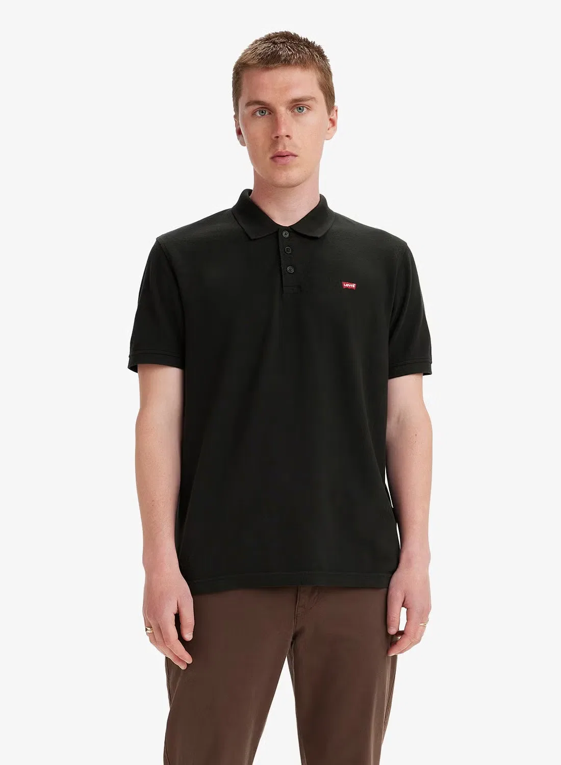 Поло с логотипом Levi'S, черный