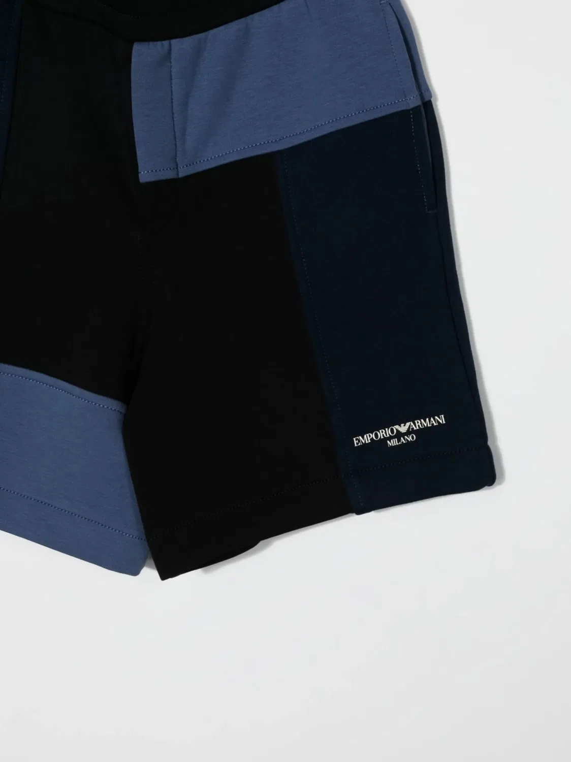 Хлопковые шорты в двух тонах EA7 Emporio Armani, синий — фото 2