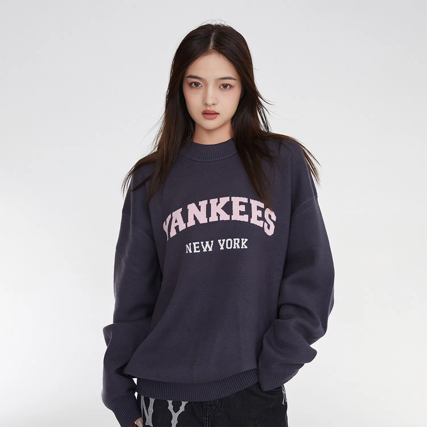 Детский свитшот с круглым вырезом MLB, Dark Gray — фото 4