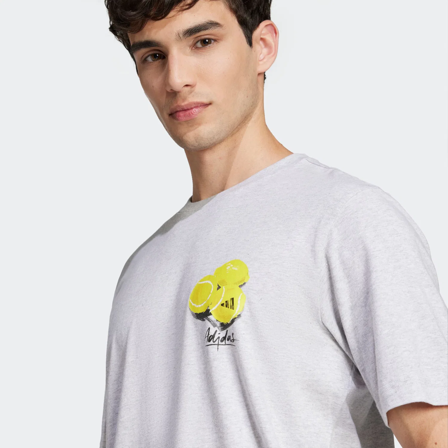 Детская футболка с графическим принтом Adidas Sportswear, Light Grey Heather — фото 3
