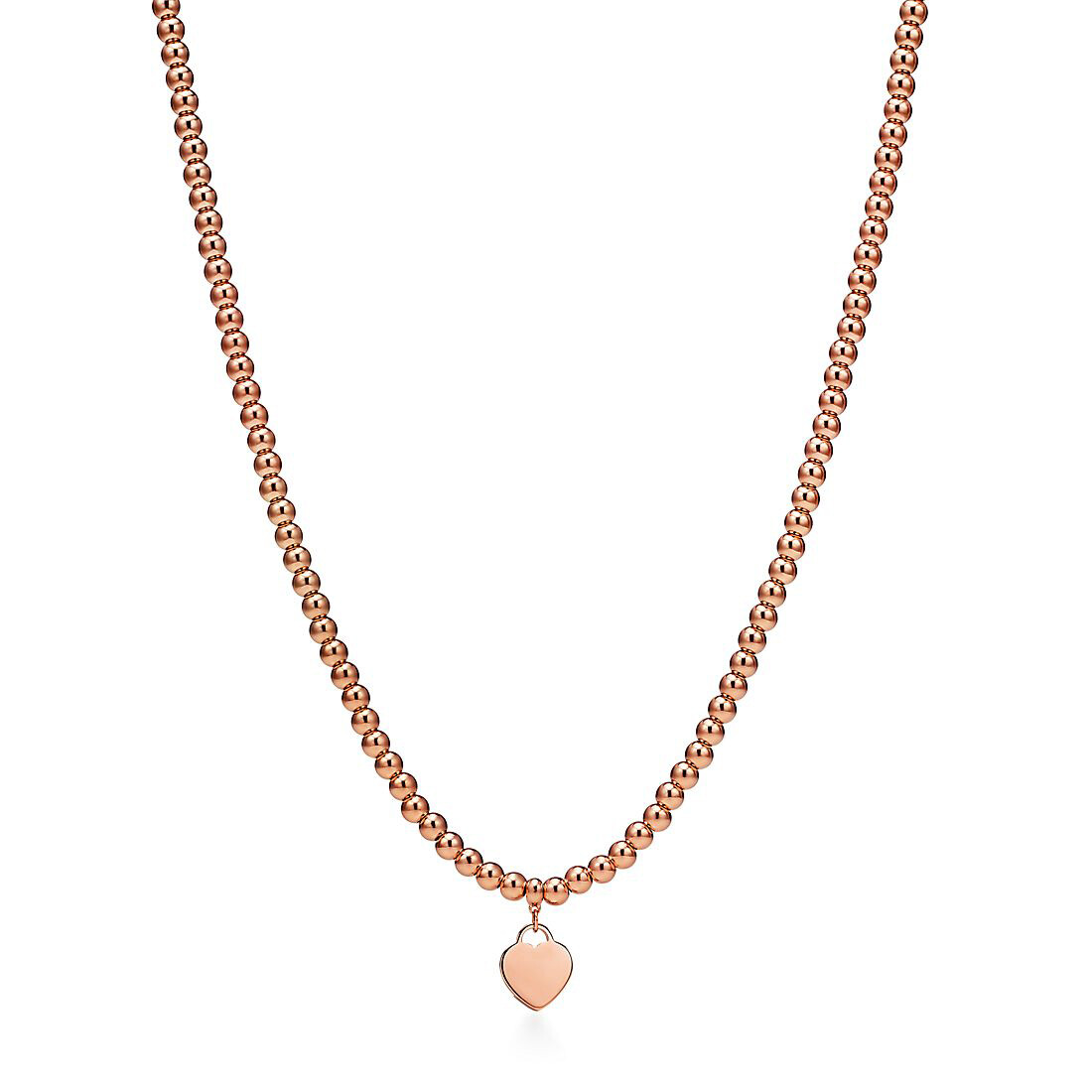 Колье Tiffany & Co. Return to Tiffany Heart Tag Bead, розовое золото — фото 3