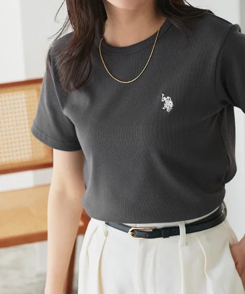 Женская футболка с длинным рукавомU.S. POLO ASSN., Off White — фото 2