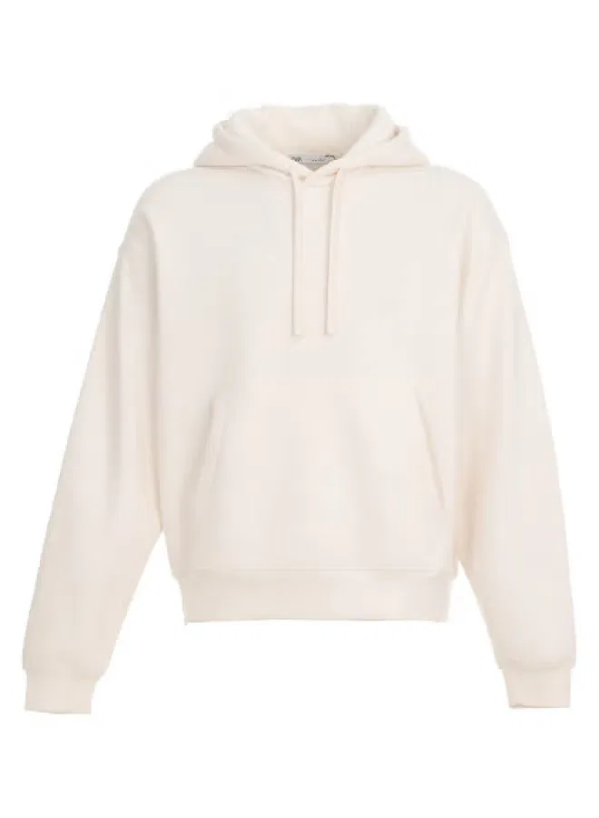 Свитшот с капюшоном свободный Zara, белый