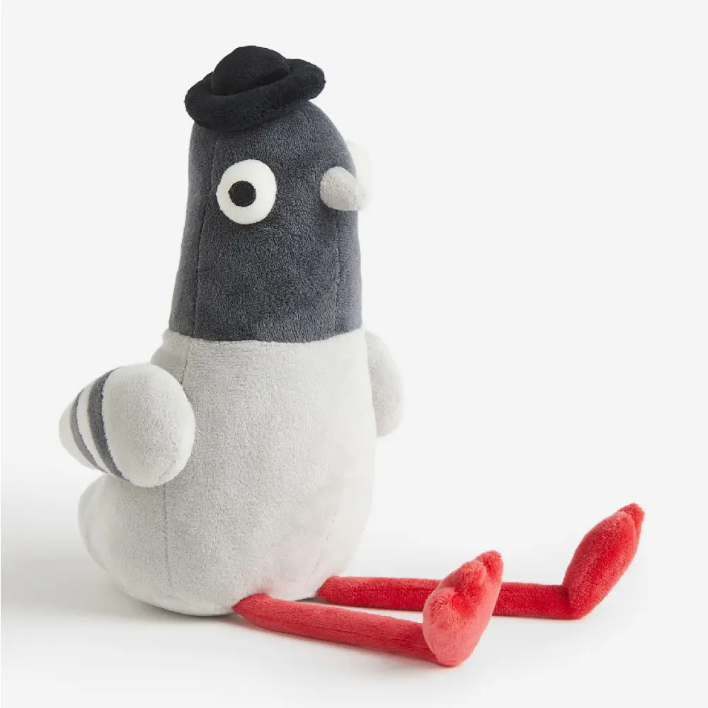 Мягкая игрушка "Голубь" H&M Home, светло-серый