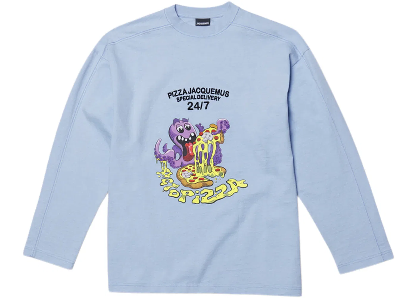 Мужская футболка с принтом T-Shirt Jacquemus, Print Octopizza Light Blue