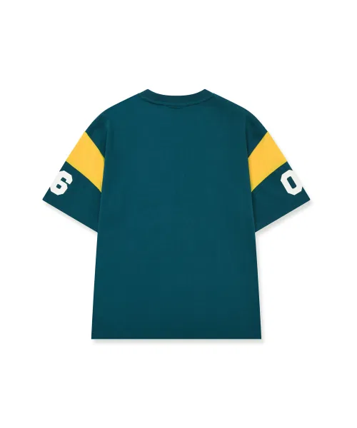 Детская футболка с контрастной сетчатой вставкой BROWNBREATH KIDS BB06 Mesh Panel Tee, Green — фото 3