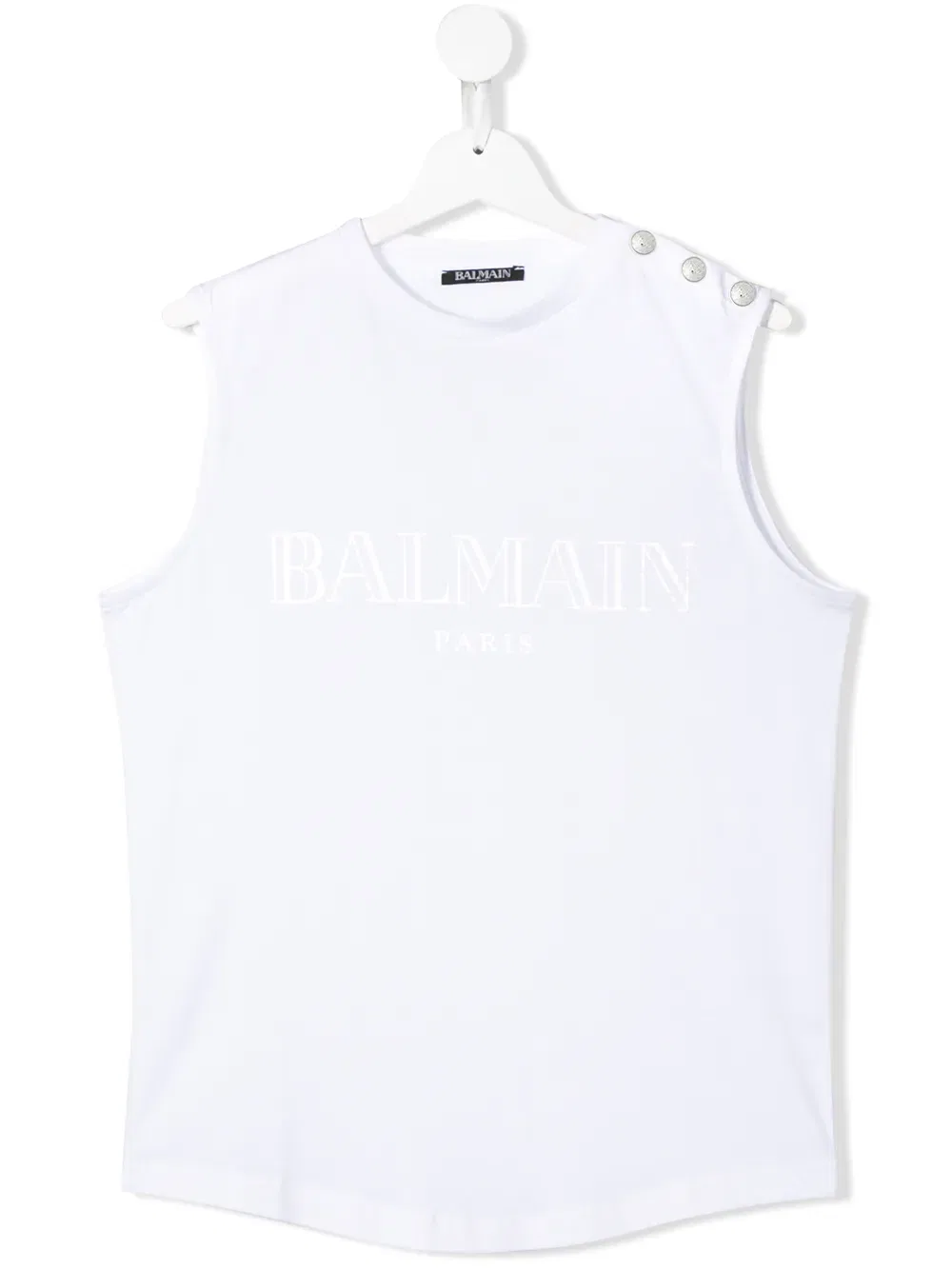 Футболка с логотипом Teen Balmain Kids, белый