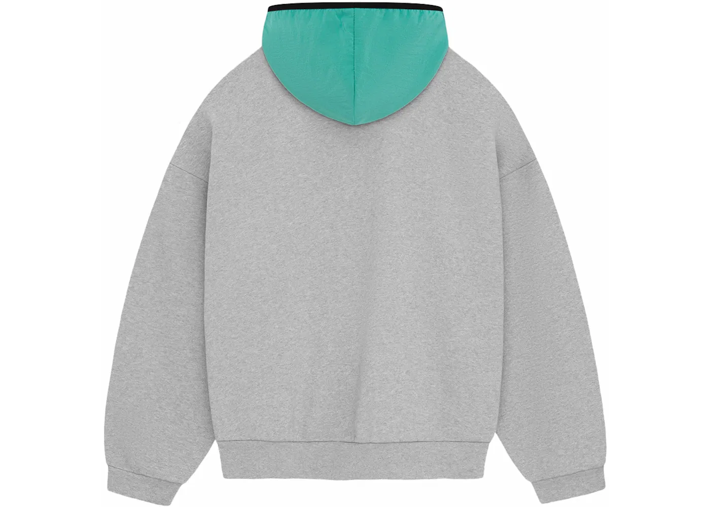 Мужская худи из нейлона и флиса с принтом Mint Leaf Fear of God, Light Heather Grey Mint Leaf — фото 2