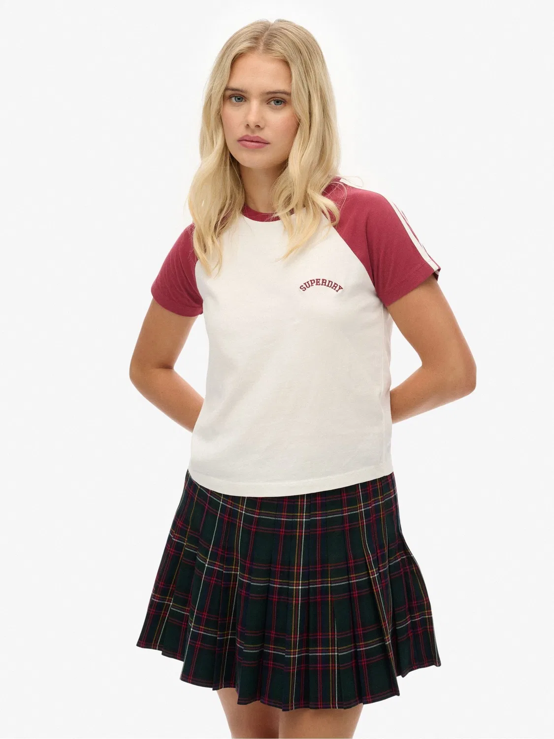 Футболка Essential Retro Superdry, Белый & Красный — фото 2