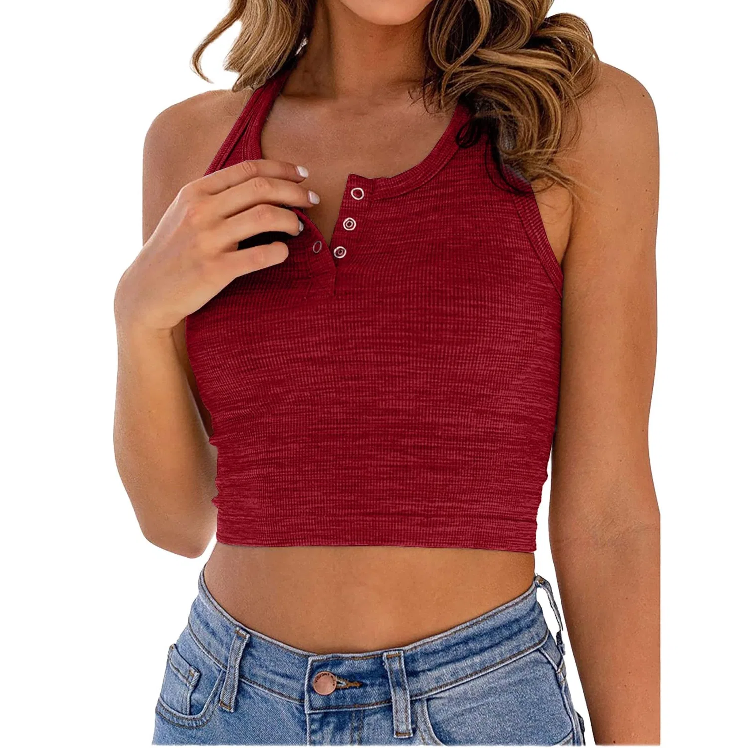 Женский топ без рукавов с принтом Y2K, Rosso