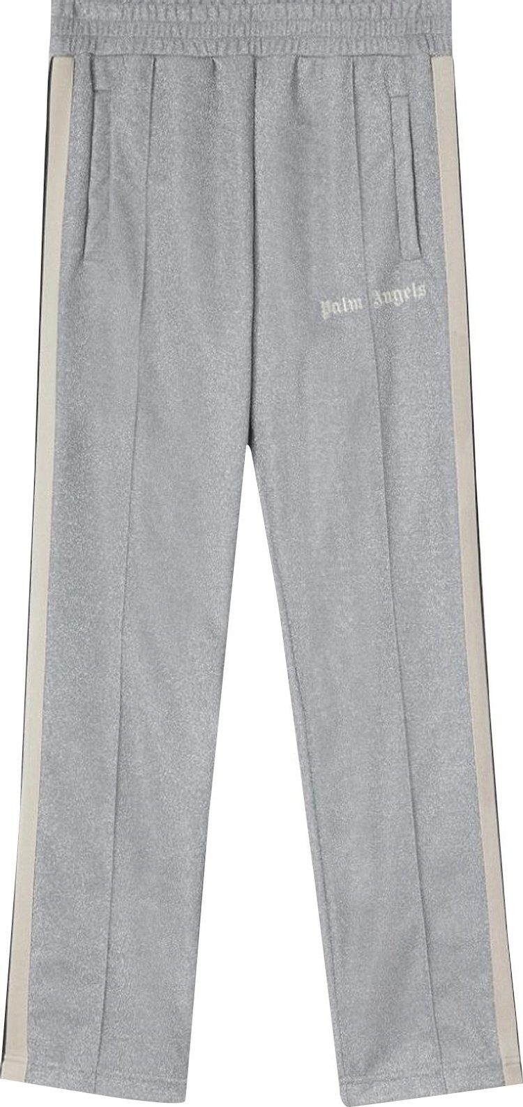 

Брюки Palm Angels Lurex Track Pants 'Silver/Off White', серебряный, Серый, Брюки Palm Angels Lurex Track Pants 'Silver/Off White', серебряный