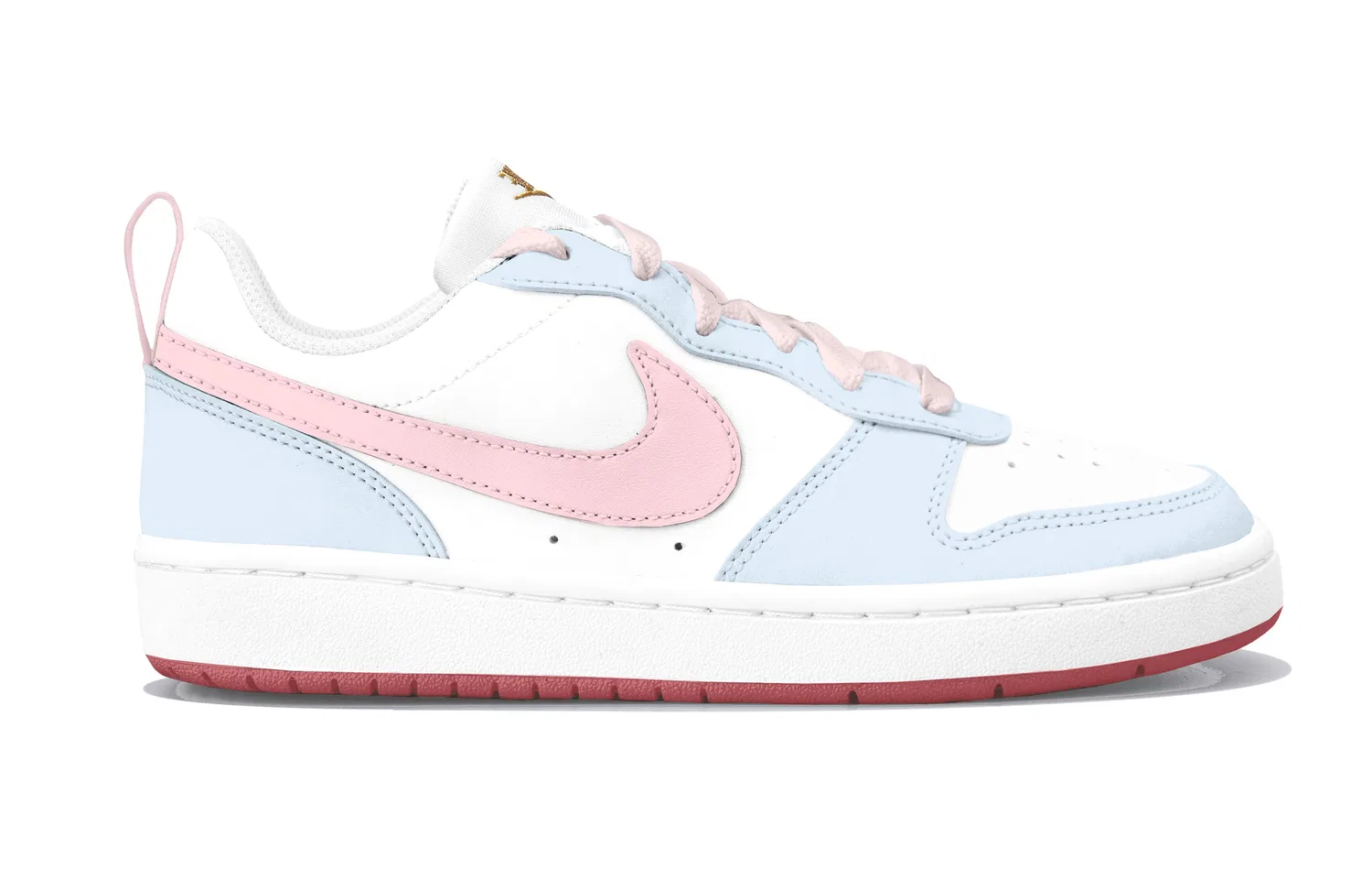 Детские кроссовки для скейтбординга Court Borough Kids' Skateboarding Shoes Grade School Nike, Pink Blue — фото 3