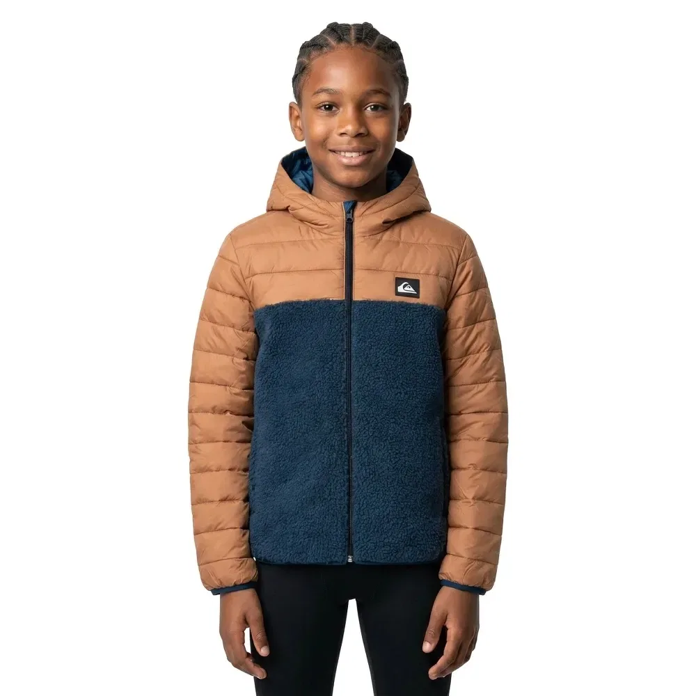 Детская куртка для мальчиков с принтом Scaly Reversible Quiksilver, Brown — фото 3