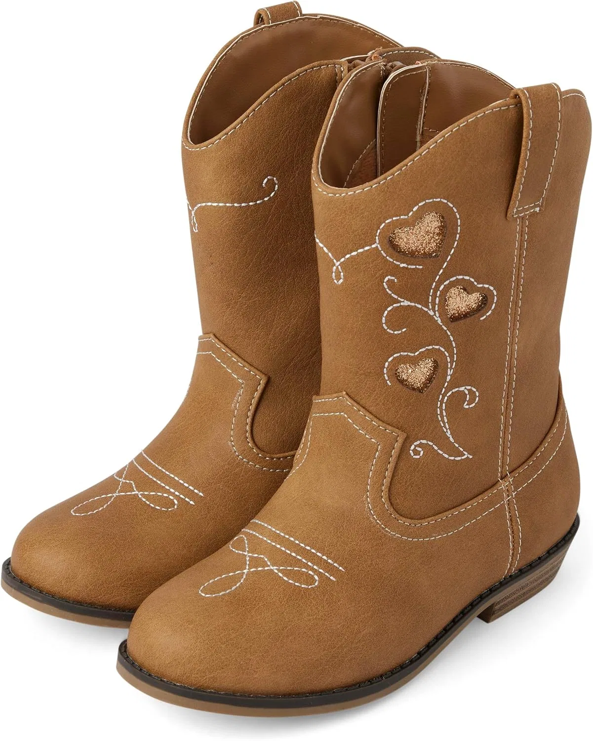 Детские сапоги для девочек с принтом Cowgirl Boots Western Gymboree, Tan Hearts