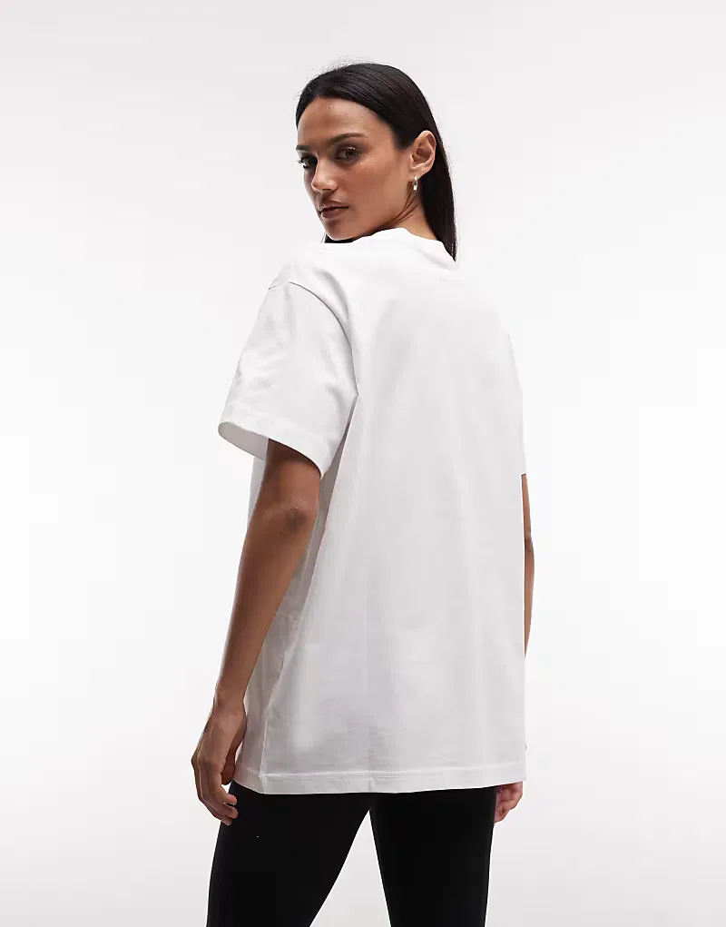 Классическая футболка Nike оверсайз, белый — фото 4
